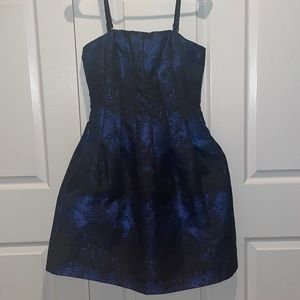 PARTY DRESS- Blue & Black